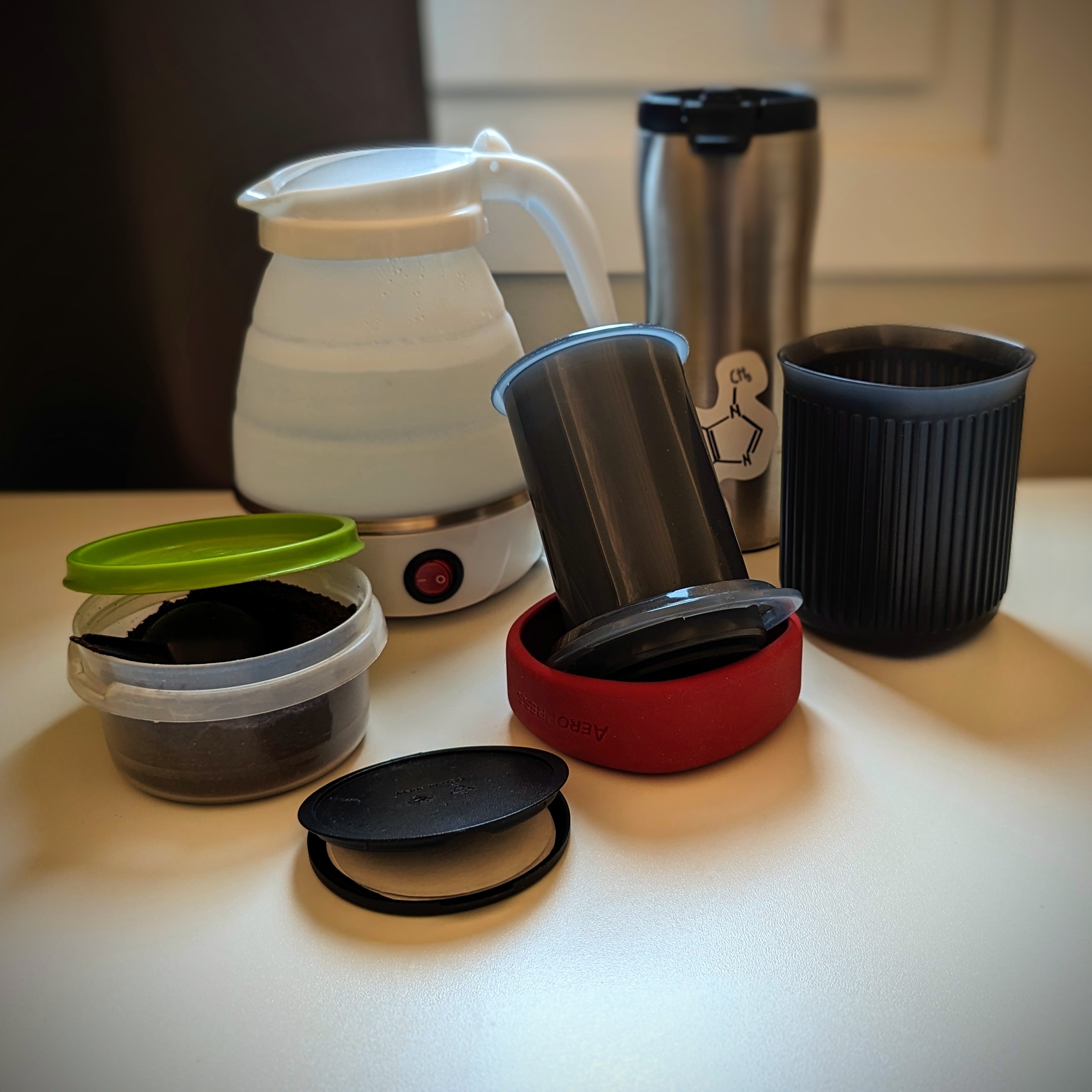 My travel coffee kit