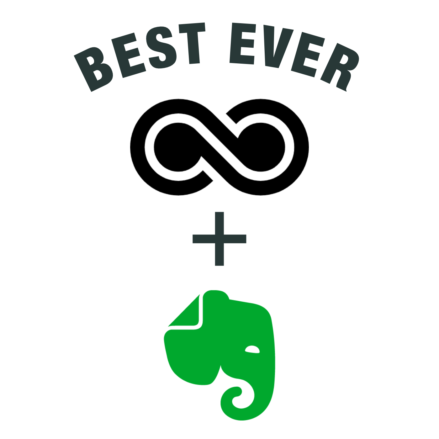 Bending Spoons and Evernote logos and the phrase Best Ever.