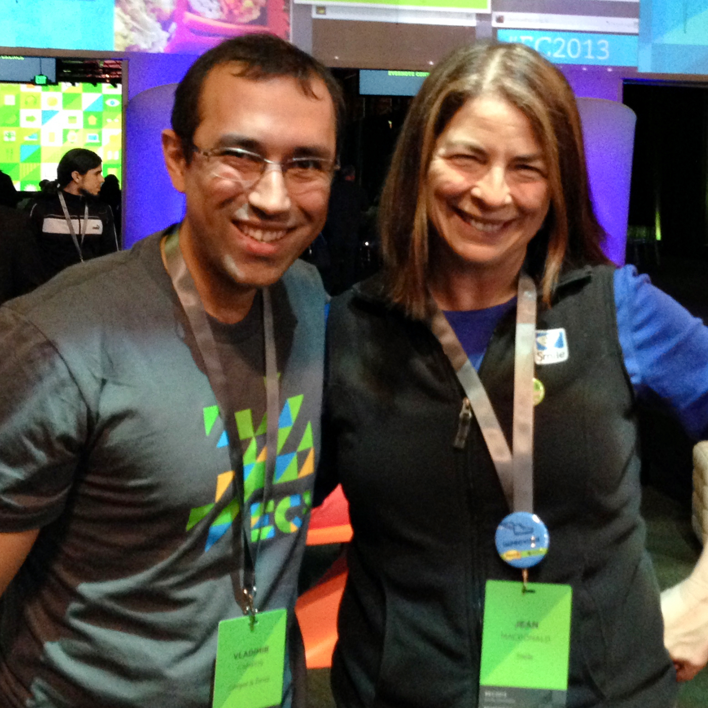 Jean MacDonald and Vladimir Campos at the 2013 Evernote Conference